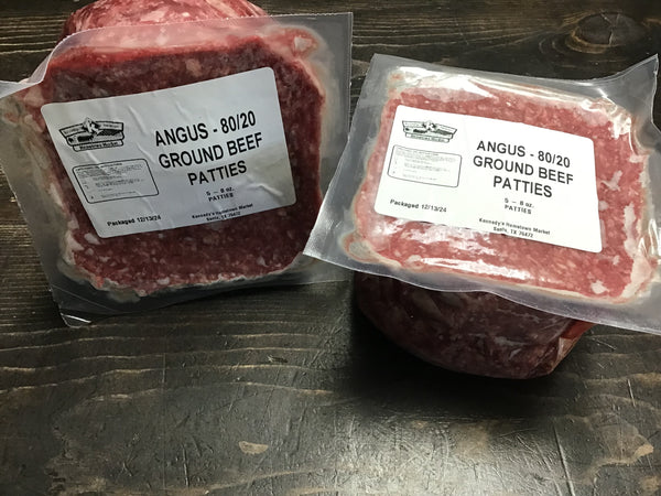 Angus 80/20 Ground Beef Patties (5 x .5oz patties)